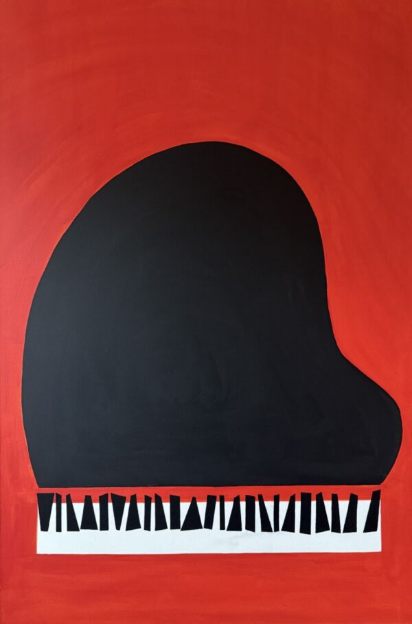 Jazz Piano Amber Block Canvas